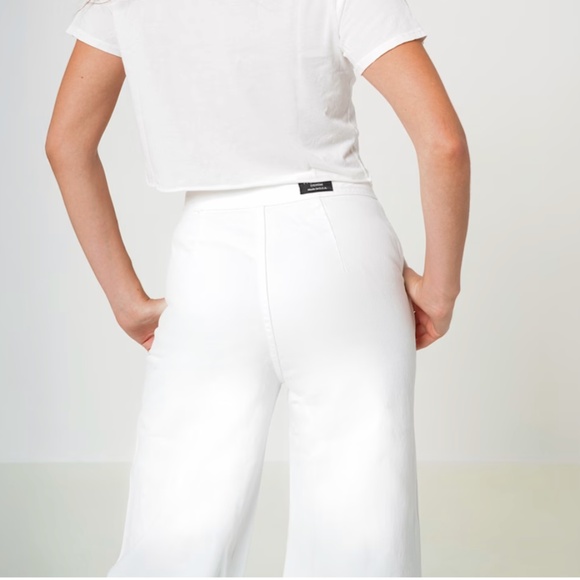 NOEND Denim Colette Zip Wide Leg High Rise In Raleigh White Size 29 - Picture 2 of 8